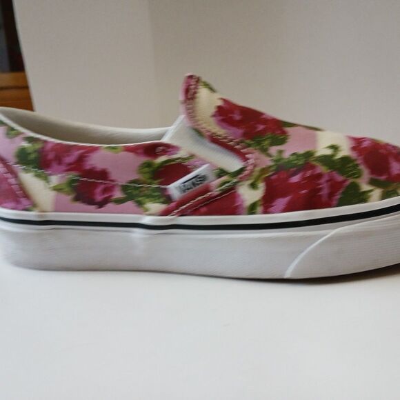 Vans Classic Slip-on Romantic Floral Canvas Pink  Shoes  Womens 7-Mens 5.5 - Picture 8 of 16